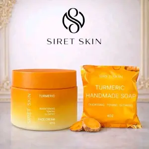 Turmeric Face Cream & Herbal Soap Set
