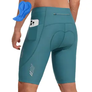 Baleaf Mens 4D Padded Bike Shorts Cycling Shorts with Phone Pockets Zipper UPF 50+ Reflective Mountain Biking Gear