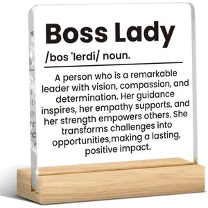 Appreciation Boss Gifts Boss Lady Gifts for Women Acrylic Plaque Gift Lady Desk Office Decor Inspirational Quotes Boss Gifts Appreciation Keepsake