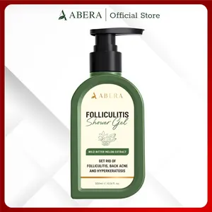 Abera Folliculitis Shower Gel - For skin with keratosis pilaris, folliculitis, chicken skin, strawberry skin