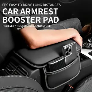 Car glove holder, with pocket storage bag - Vehicle center console protective pad, Center Console Organizer, Car Armrest Box