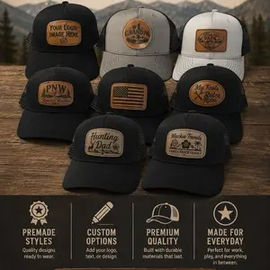 Mackie Trends Custom Leather Patch Trucker Hats and Beanies