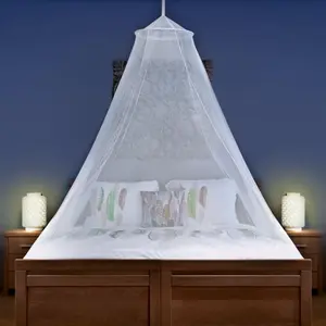 Mosquito Net for Single to King-Sized Beds Fully-Enclosed Bed Canopy for Travel or Decoration with Free Bag Hanging Kit & Adhesive Ceiling Hooks for Easy Setup