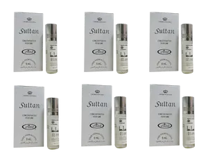 (6 Pack) Sultan - 6ml (.2 oz) Perfume Oil Roll-On by Al-Rehab Scent Bergamot Scented Aroma