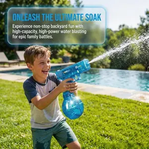 Rechargeable LED Light Up Water Blaster, Automatic Glowing Water Soaker, Outdoor Water Soaker, Perfect for Pool, Beach, Backyard, Summer Gift
