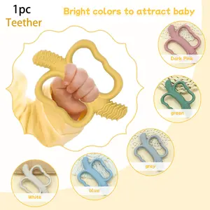 Cute banana-shaped teething toy, Sensory Teether, made of food-grade silicone, easy to grasp and clean, specially designed for teething babies, a great baby gift.