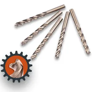 3/8" HSS Cobalt Drill Bits 5 count with Three Flute for Hard Metal, Hardened Stainless Steel and Cast Iron