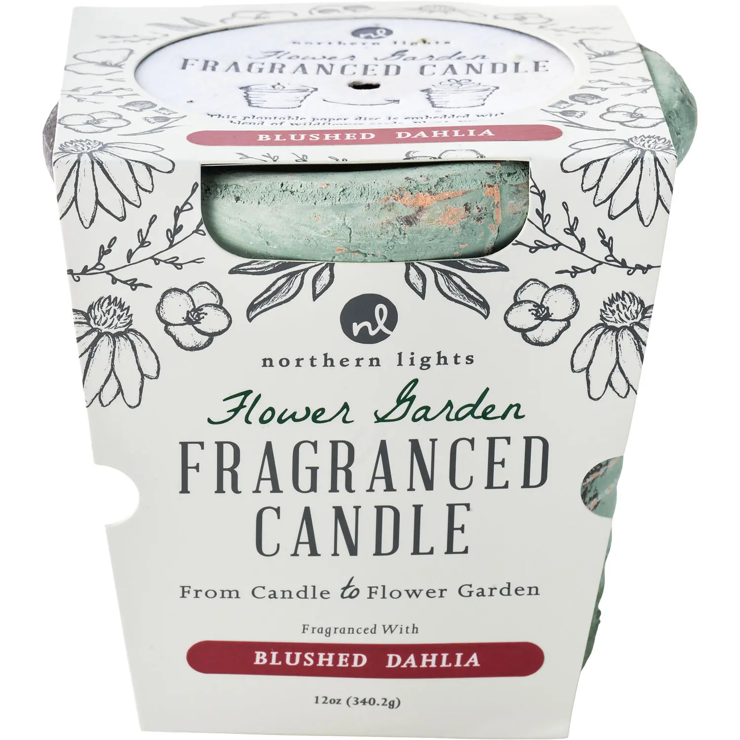 Flower Garden Blushed Dahlia By Northern Lights Fragranced Candle For Unisex