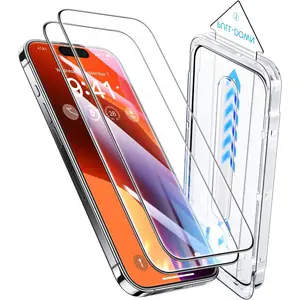 Toughest 9H+ Glass for iPhone 16 Pro Screen Protector [Military Grade Shatterproof][Full Coverage Protection] HD Screen Protector iPhone 16 Pro Top Durable Tempered Glass, 2 Packs