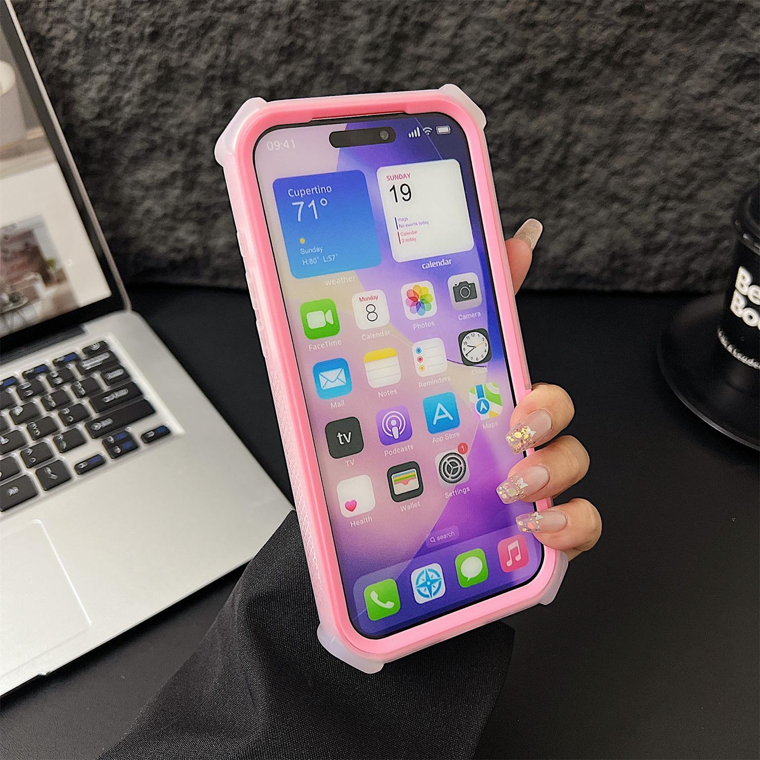 Case for iPhone 17 16 15 14 13 Pro Max Iridescent Laser Armor Case [Compatible with MagSafe]  Wireless Charging Dual Layer Protection Cover