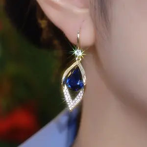 LisiZen Geometric Rhombus Drop Earrings, Long Statement Jewelry, Elegant Fashion Dangle Earrings for Women DZEH4395