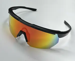 Crossfire SWAZE Safety Eyewear - Matte Black Frame - Rainbow Mirror Lens