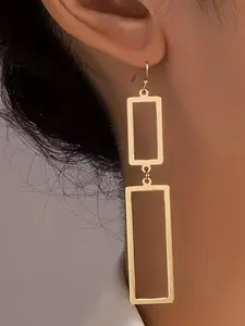 1 Pair Fashionable Geometric Design Hollow out Dangle Earrings, Casual Trendy Jewelry for Women, Alloy Matching Accessories for Daily Use, High Quality Earrings, Trendy Jewellery Accessories