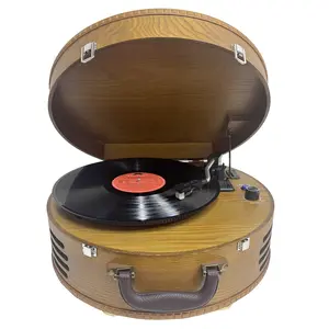 Record Player,Turntable with Out/ in Audio Wireless,Pre Ampufier,Belt Drive Vintage Phonograph, Vinyl Records with Built-in Speakers,RCA Line LP Vinyl Players for Sound,wooden brown,3 speed,33/45/78 RPM,Halloween and Thanksgiving Christmas gifts！