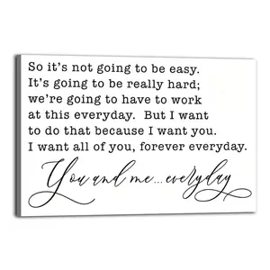 So It's Not Going To Be Easy Poster Canvas Festival Wall Decoration Printing Room Aesthetics Printing Modern Family Bedroom Aesthetics Canvas Decoration