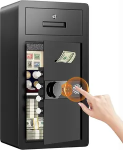6.8 Cu Ft Safe Box Fireproof Waterproof Biometric Fingerprint safe Gun Safe with Drawer, Dual Alarm System,Removable Shelf for Home Documents,Money Office Hotel Lock Box Cabinet Safes