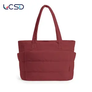 LCSD 20L Puffer Tote Bag for Women Interior Laptop Shoulder Handbag Perfect Gift for Festivals Lightweight Best Tote Bag for Work Travel School
