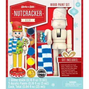 Nutcracker Elf Paint Kit - Holiday Wood Paint Kit