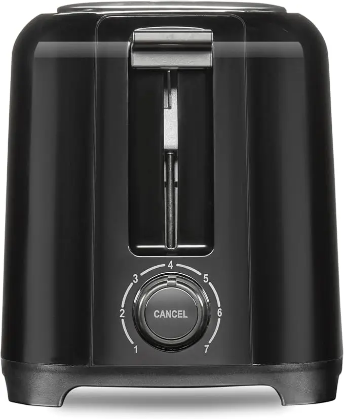 Proctor Silex 2-Slice Extra-Wide Slot Toaster 22215PS with Cool Wall Shade Selector Toast Boost Auto Shut-off Cancel Button Black