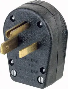 00930-000 30-50 amp NEMA 5-30P-5-50P Black Angle Plug