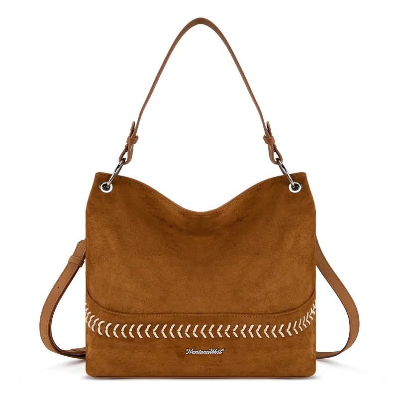Montana West - Borsa Hobo Donna In Pelle Sintetica, Con Cerniera, Colore Contrasto