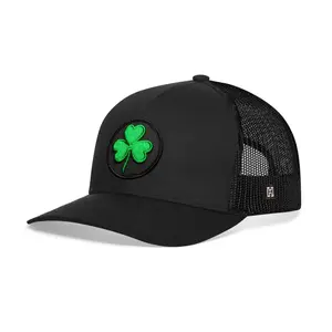 Shamrock Trucker Hat  |  Black St Patrick's Day Snapback