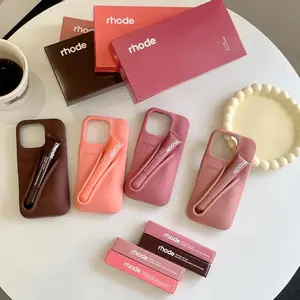 Rhode Ribbon Lip Case for IPhone 11 12 13 14 15 16 Pro Max Plus 17 Air Makeup Lip Gloss Silicone Cover