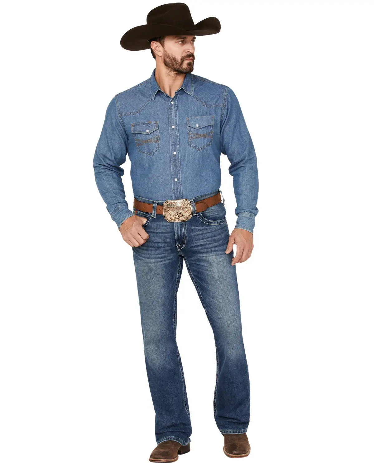 Ariat Men's Men'S M5 Walden Martson Medium Wash Straight Jeans - 10041095