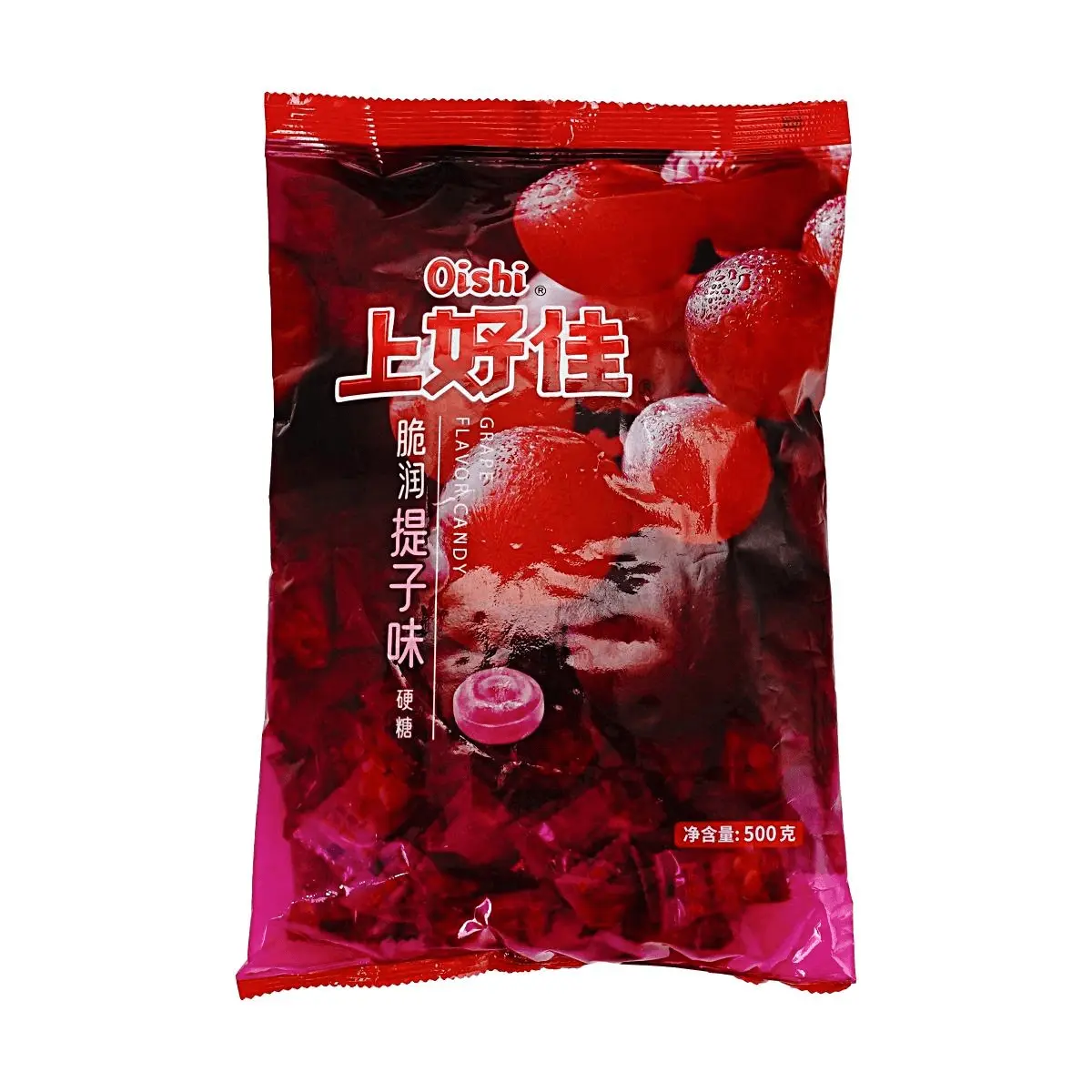 OISHI Raisin Flavored Hard Candy 500g - Sweet Fruity Grape Candy for Snacking