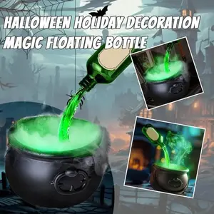 Witches Cauldron Diffuser Halloween Decor Bubbling Pot Haunted House Spooky Party Supplies Holiday Decorations Prop