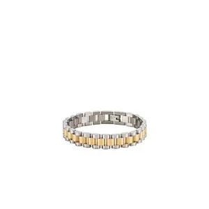 Luv AJ The Two-Toned Timepiece Bracelet in Silver & Gold