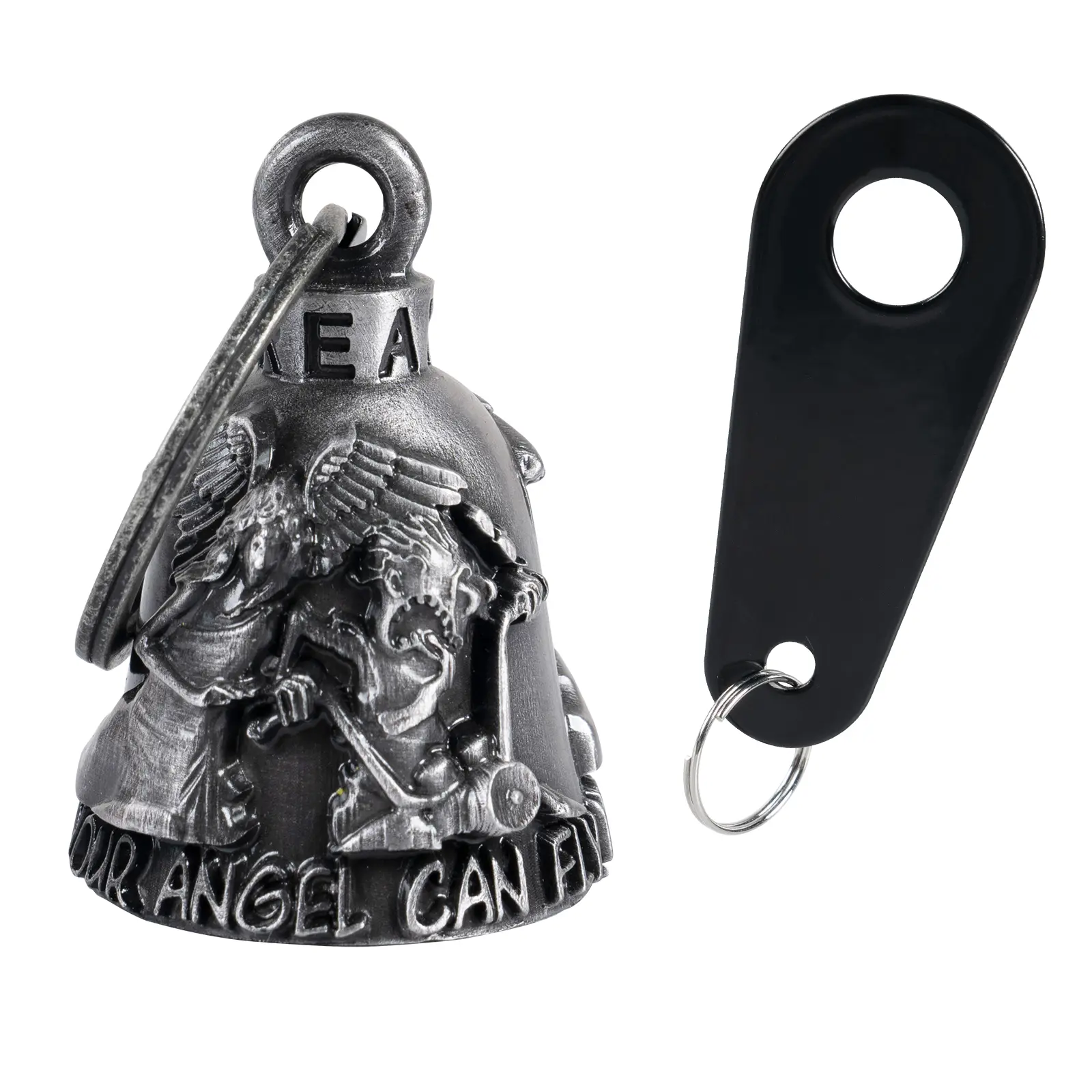 Halloween Bell,Gremlin/Guardian Bell,Motorcycle Bell/Motorcycle Key Chain for Bikers Women Men W/Hanger,Biker Bell for Riders,Good Luck Riding Bell Spirit Bell Moto Accessories