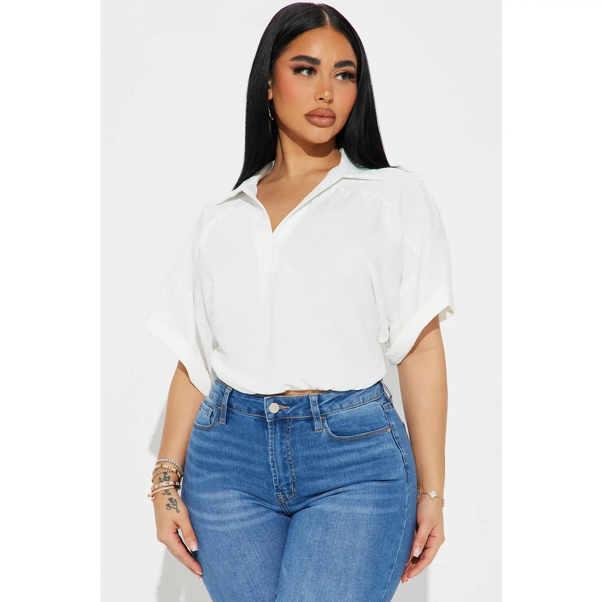 Breezy Day Blouse Top - White