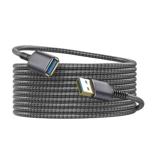 USB Extension  15FT Type A Male to Female USB Extension Cord Multiple Port USB 3.0  Compatible with Printer Keyboard Flash Drive Hard Drive Camera  Webcam Projector