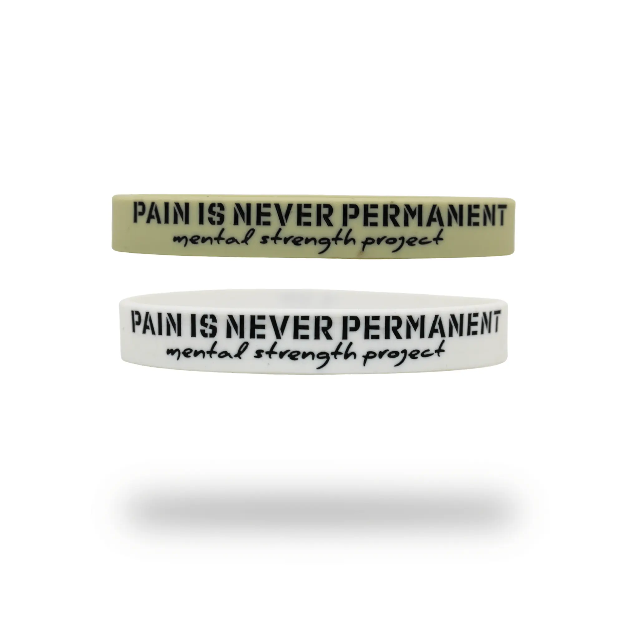 PAIN IS NEVER PERMANENT - RUBBER WRISTBANDS