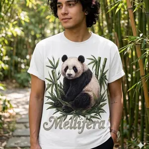 Mellifera Panda Rhinestone Graphic T-Shirt