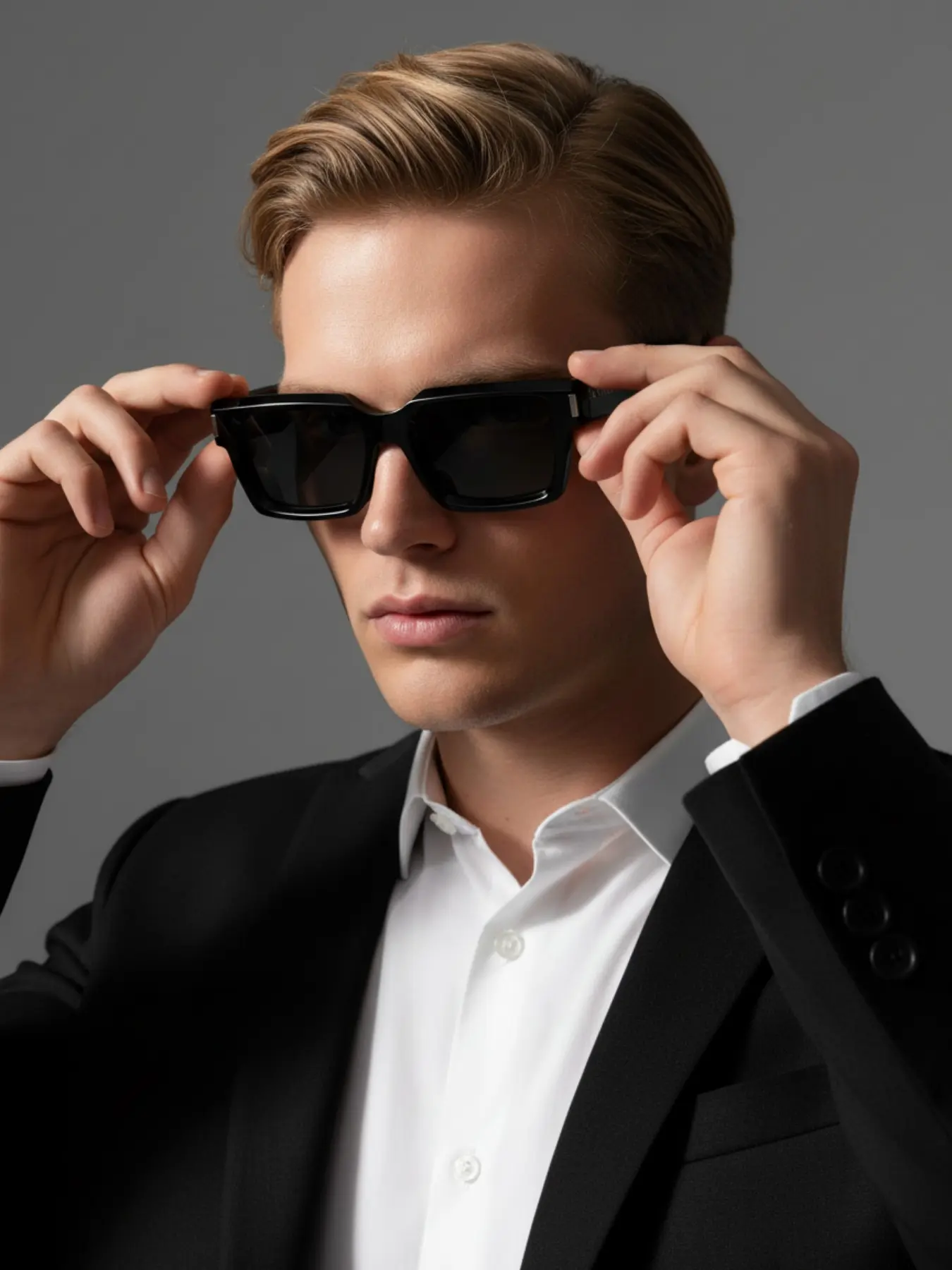 Caterside Rectangular Thick Frame Vintage High Quality Sunglasses, Luxury Business Classic Style PC+cp Material, Unisex Travel Beach Driving Photography Props Gift Classic Shades