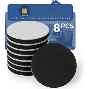 8 count Furniture Sliders, 3-1/4" Round Sliders for Hardwood Floors, Moving Pads Sliders for Heavy Furniture, Felt Furniture Sliders for Tile Floors - Move Furniture with Ease!