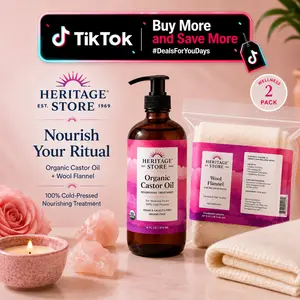 Heritage Castor Oil + Wool Flannel Bundle — Complete Castor Pack Kit — Traditional Wellness Ritual