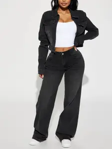 Vita Low Waist Stretch Baggy Jeans - Black Wash