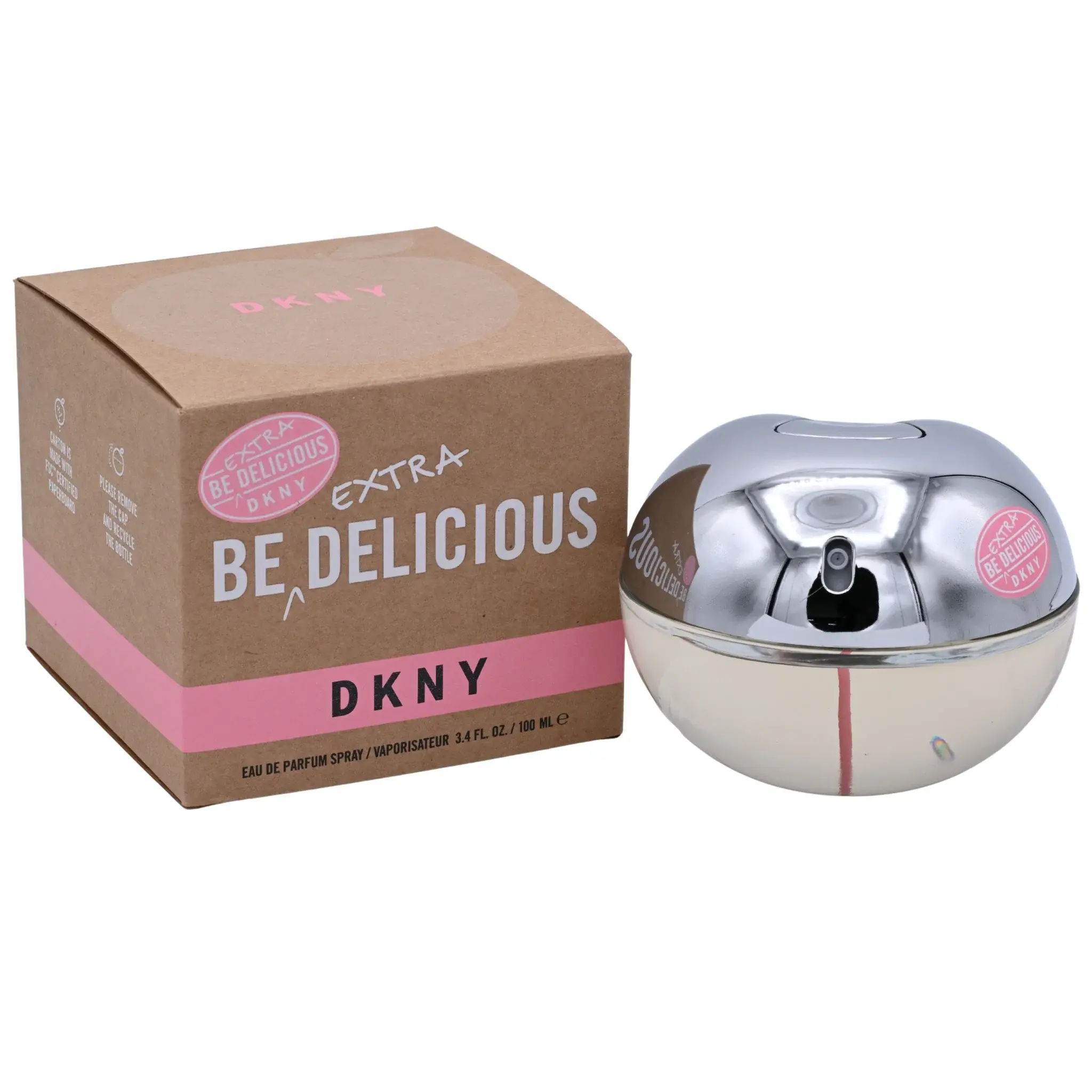 DKNY Be Extra Delicious EDP Spray - Women's Parfum, 3.4 oz (100ml), Modern Feminine Fragrance, Sweet Fruits Scent, Convenient Spray Format, Parfum For Women