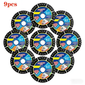 115mm (4.5") Angle Grinder Blades, available in 3/6/9-piece sets. Designed for dry cutting, it easily cuts metal, marble, stone, tile, cast iron and plastic with high efficiency and versatility. ﻿
