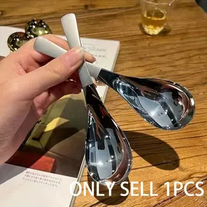 Stainless Steel Spoon Dinner Spoon Household Thickening Spoon Dessert Spoon Kitchen Seasoning Spoon Utensils Kitchenware