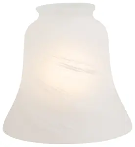 Minka Aire Glass Shade Etched Marble