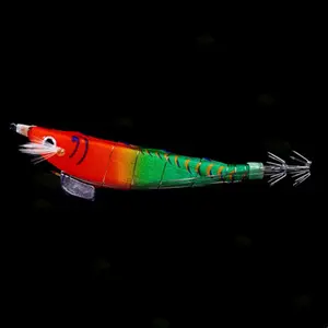 Squid Fish Barbed Hook 12cm Fluorescent Fishing Lure 14.3g Luminous Jigging Bait for Night Fishing Freshwater