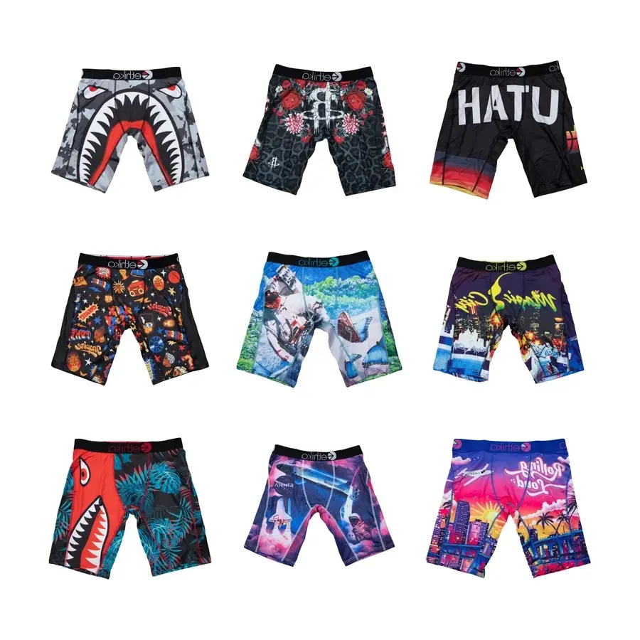 Fashion Sexy Men Underwear Boxer Print Cueca Men's Panties Underpants Male Boxershorts Plus Size XXXL Breathable Boxers Briefs