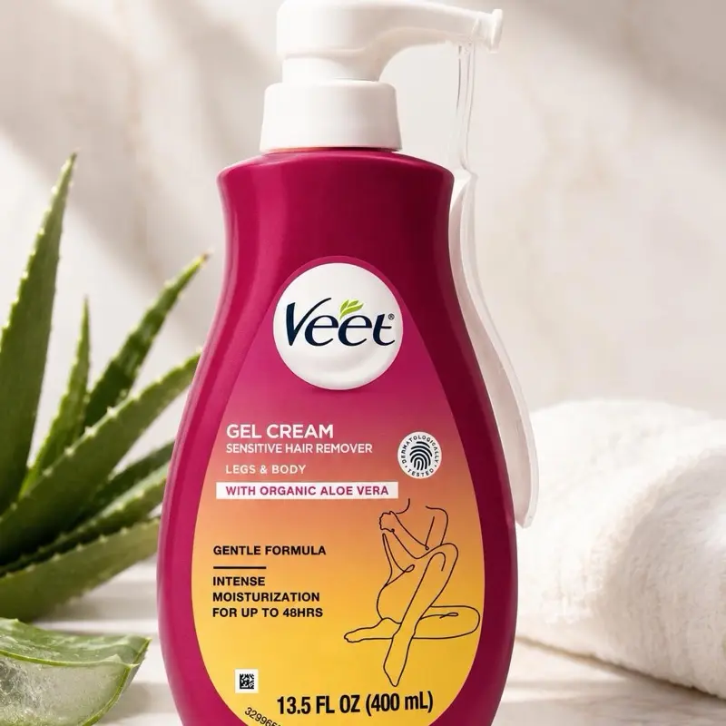 Veet Hair Removal Cream, Body Hair  Remover for women, sensitive skin , 13.5 Fl oz