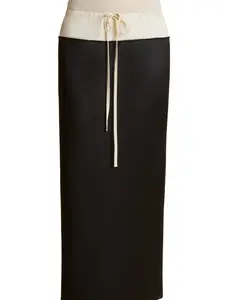 KHAITE Chet Contrast Skirt