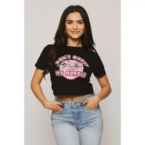 Don't Burst- Bobby Jack Baby Tee - Black
