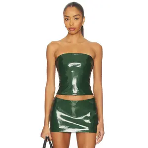 CULTNAKED Killa Strapless Top in Viper Patent